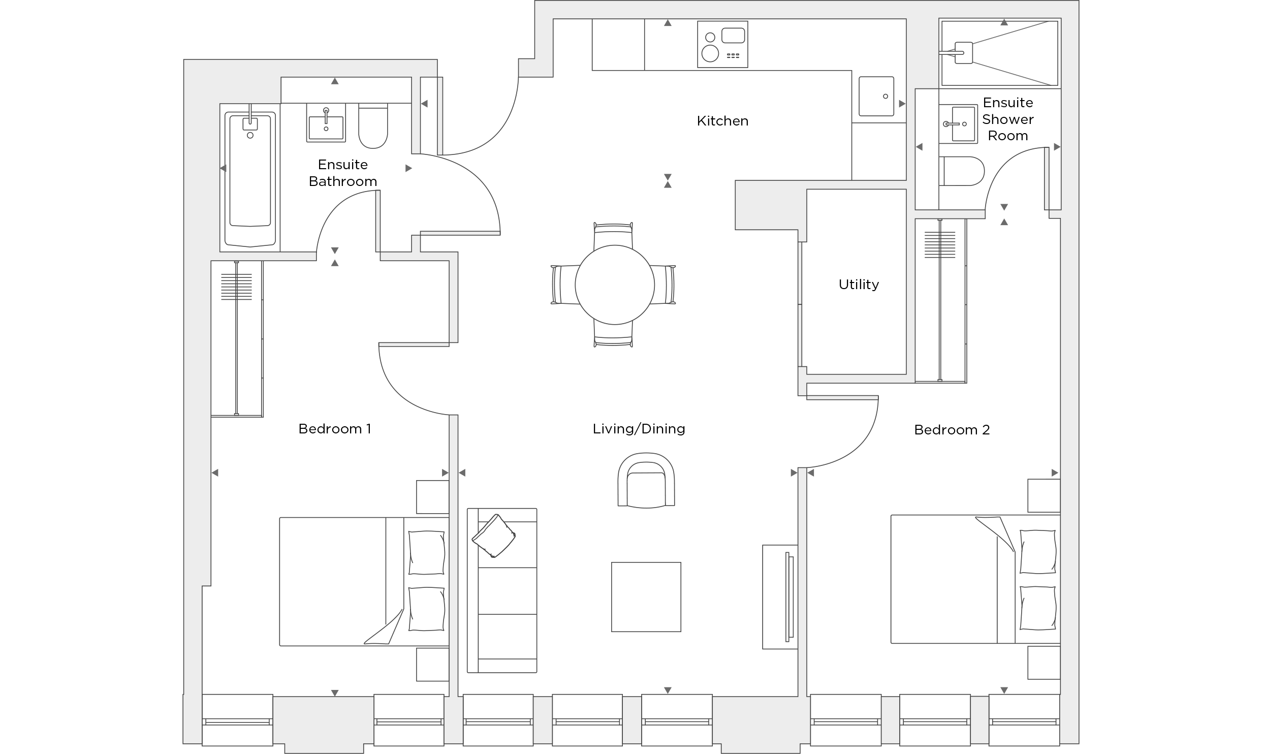 Two Bedroom Apartment B.3.18 Floor Plan