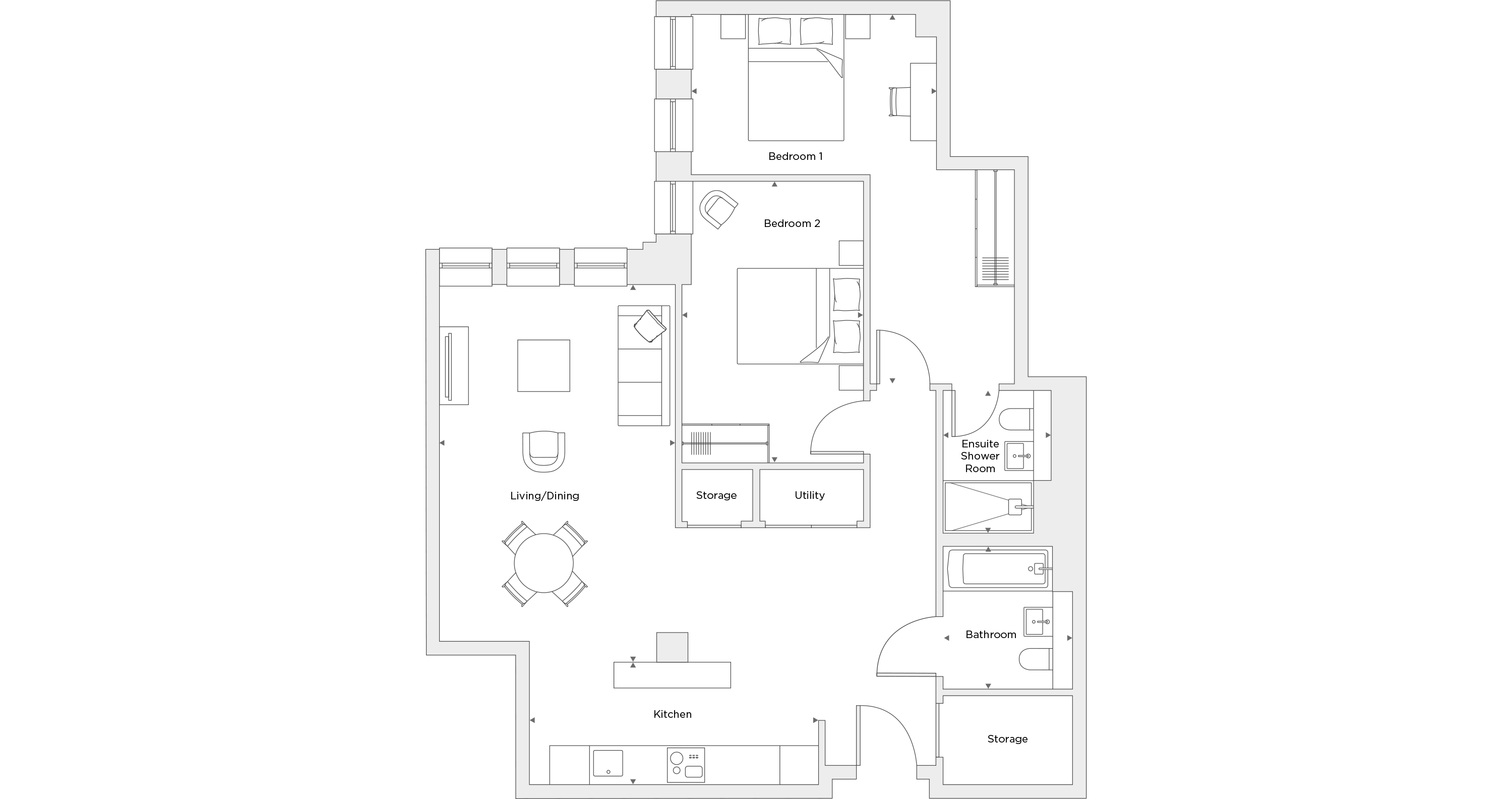 Two Bedroom Apartment A.5.09 Floor Plan