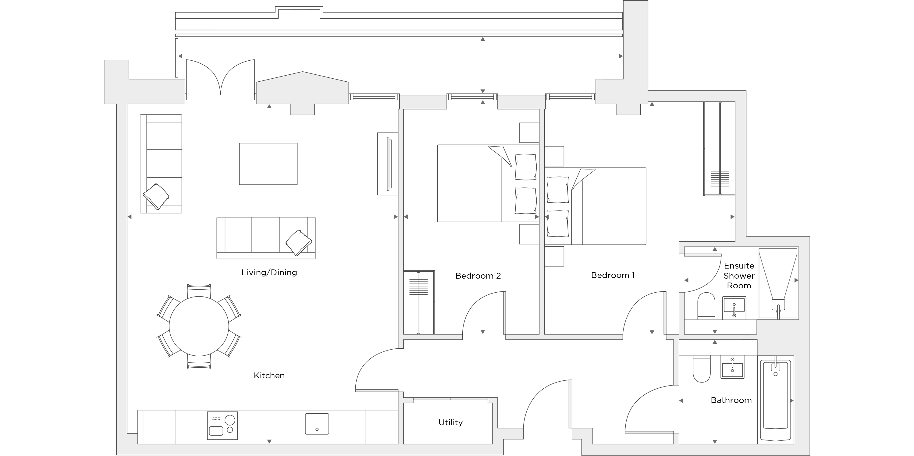 Two Bedroom Apartment A.6.06 Floor Plan