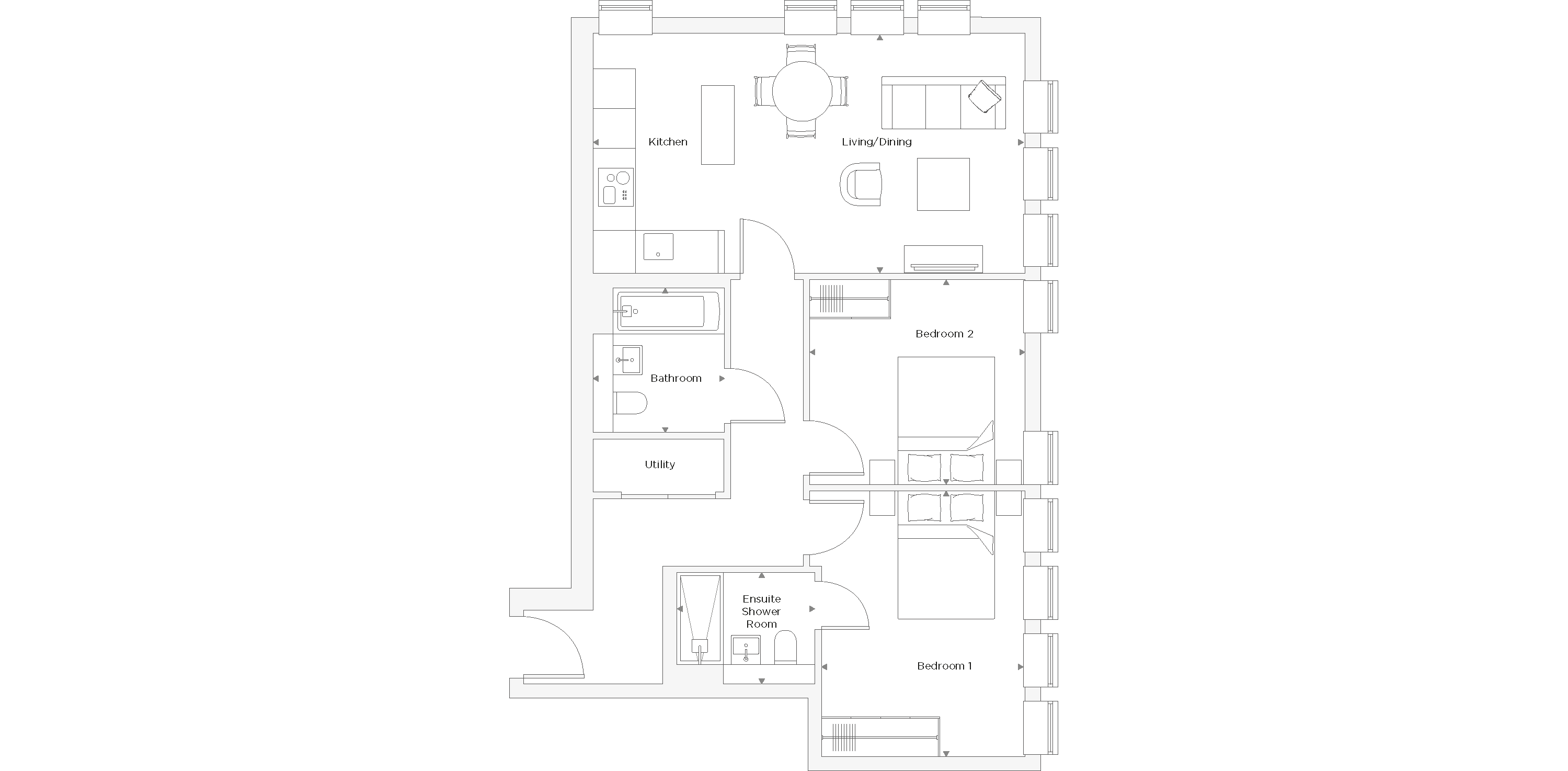 Two Bedroom Apartment C.0.02 Floor Plan