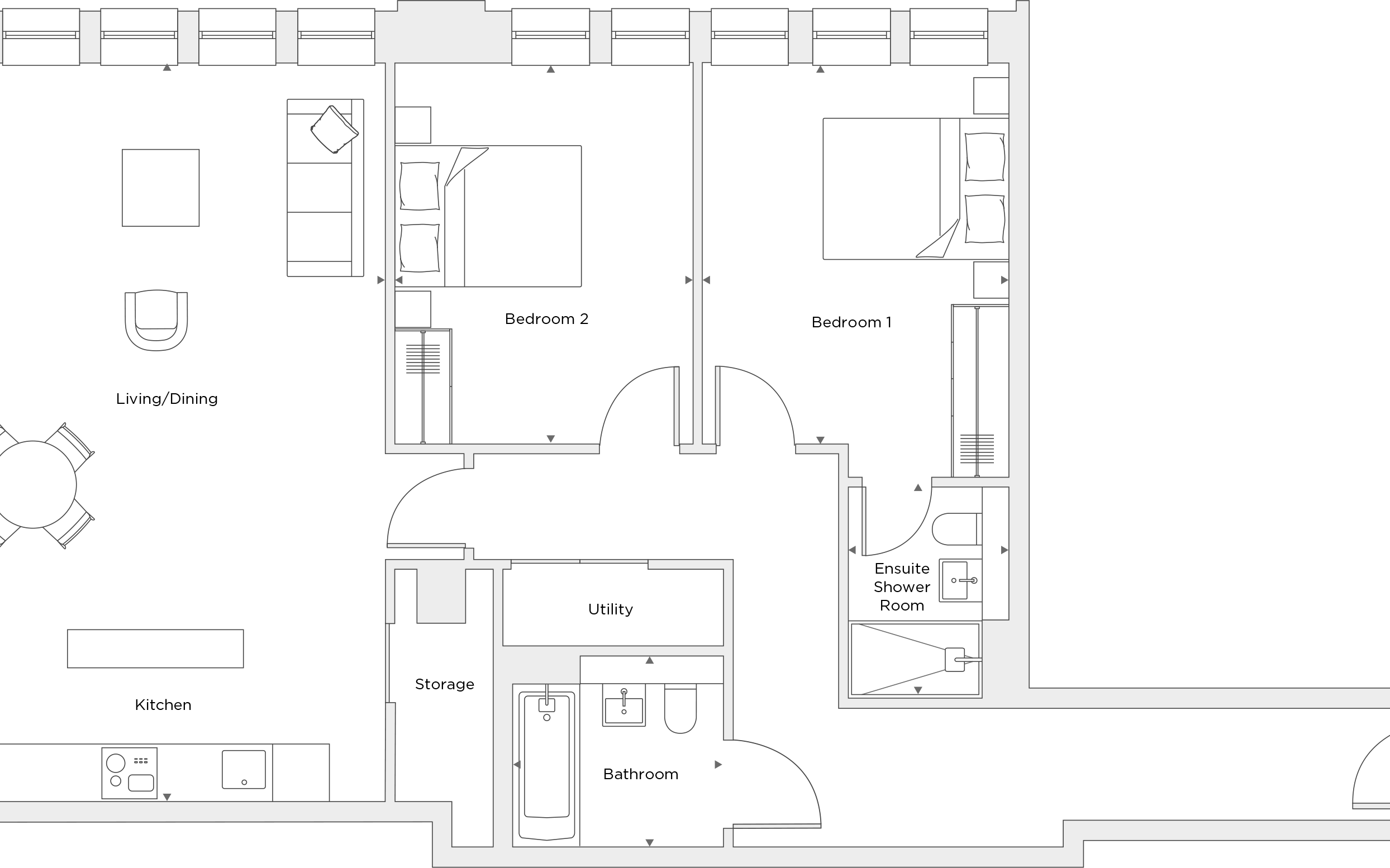 Two Bedroom Apartment B.3.01 Floor Plan