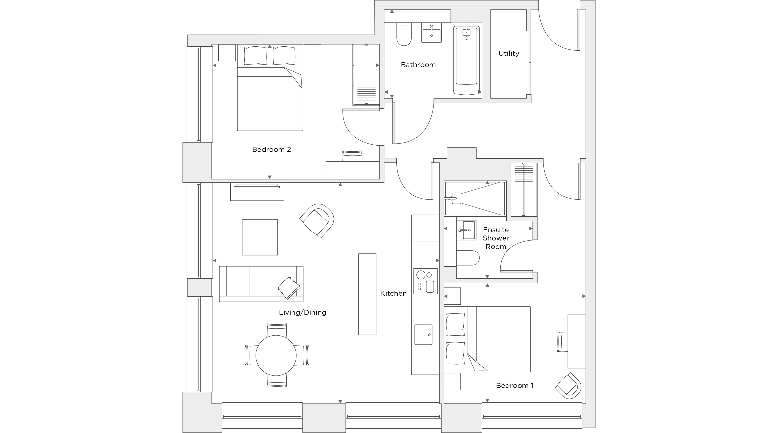 Two Bedroom Apartment A.4.16 Floor Plan