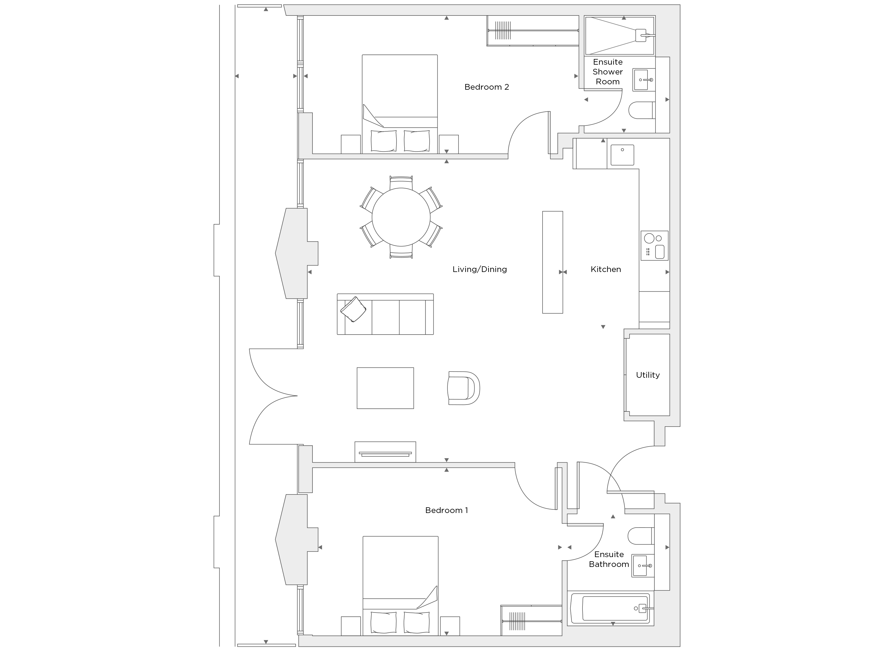 Two Bedroom Apartment A.6.08 Floor Plan