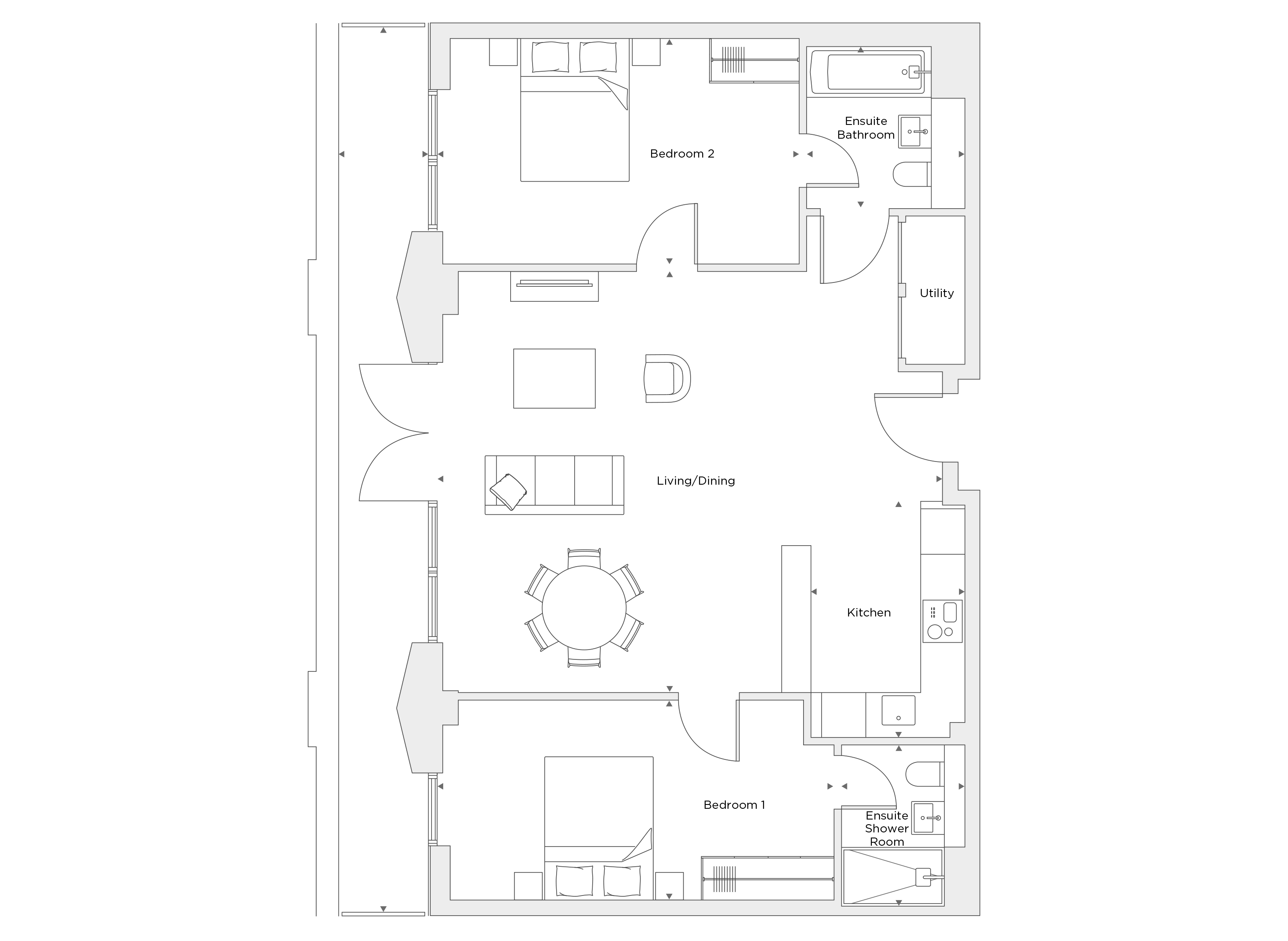 Two Bedroom Apartment A.6.09 Floor Plan