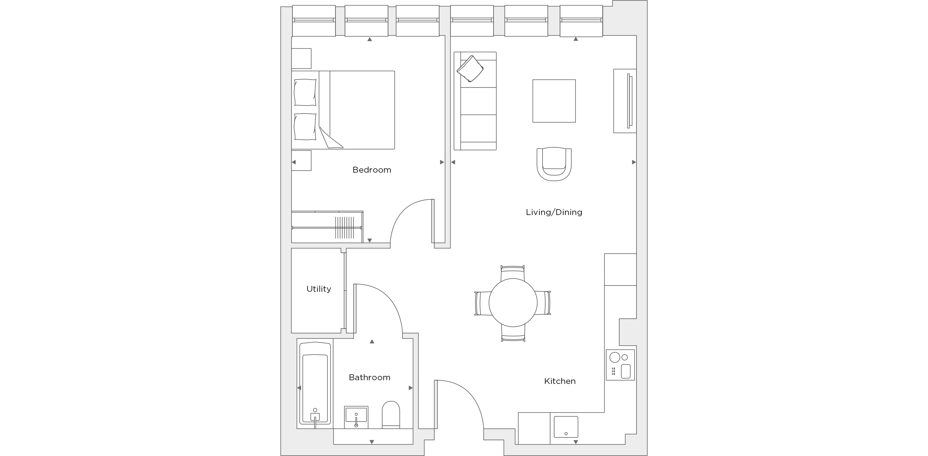 One Bedroom Apartment B.0.05 Floor Plan