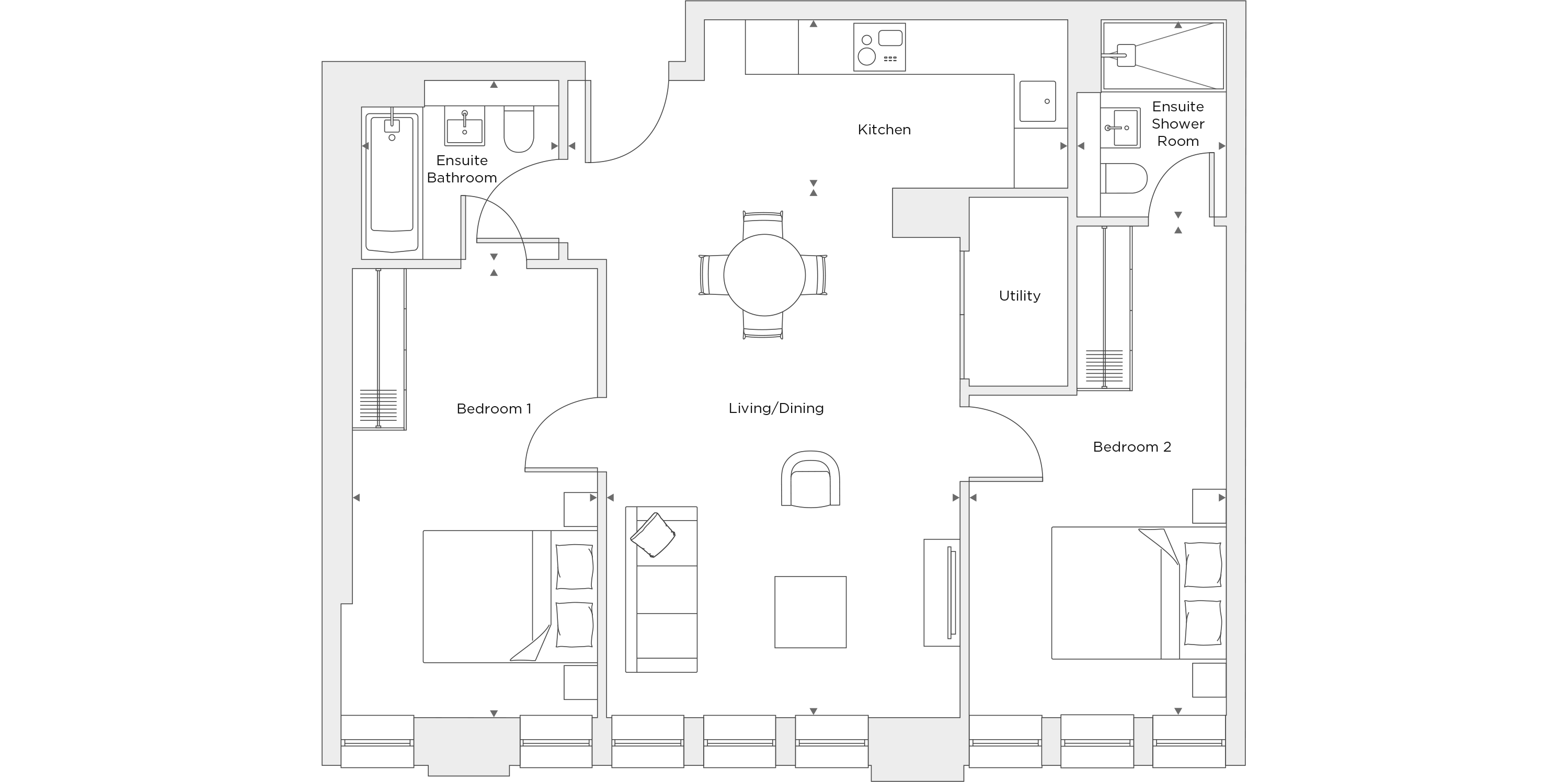 Studio Apartment B.0.16 Floor Plan