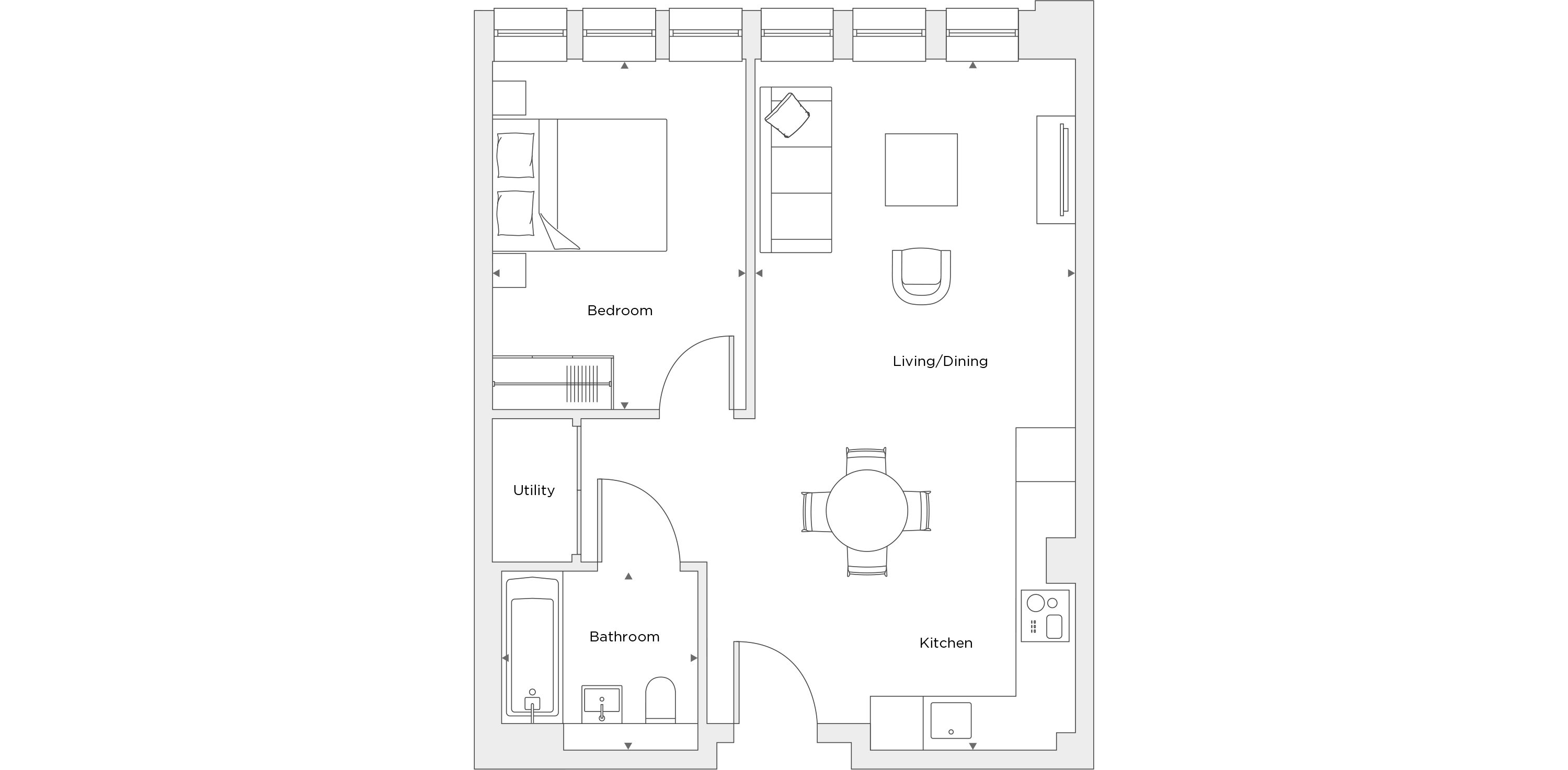 One Bedroom Apartment B.3.05 Floor Plan