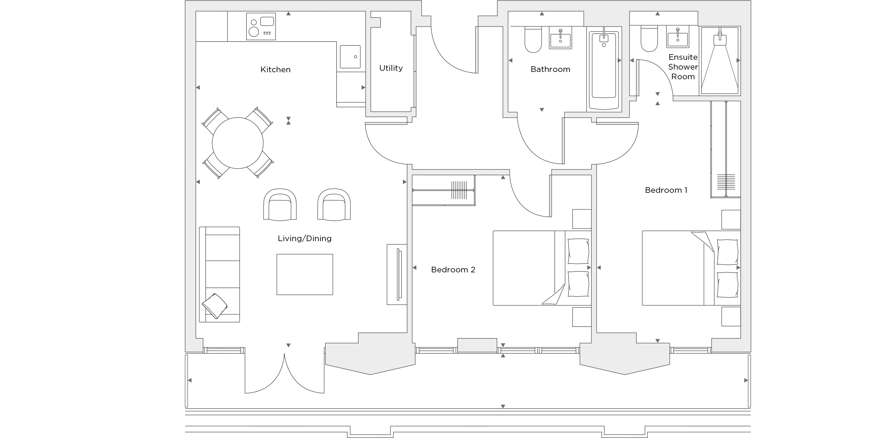 Two Bedroom Apartment B.6.06 Floor Plan