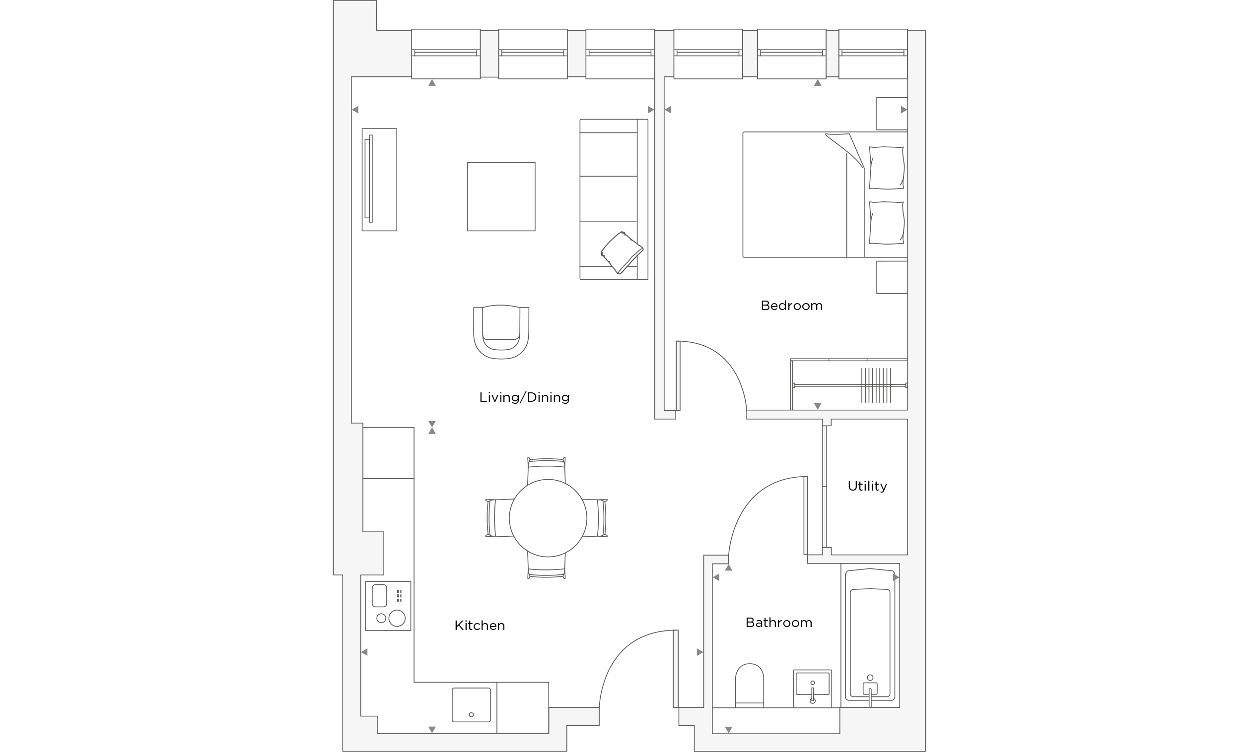 One Bedroom Apartment B.0.06 Floor Plan